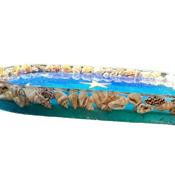 Beach Ocean Sea Shell Starfish Resin Tray - Picture 3 of 4